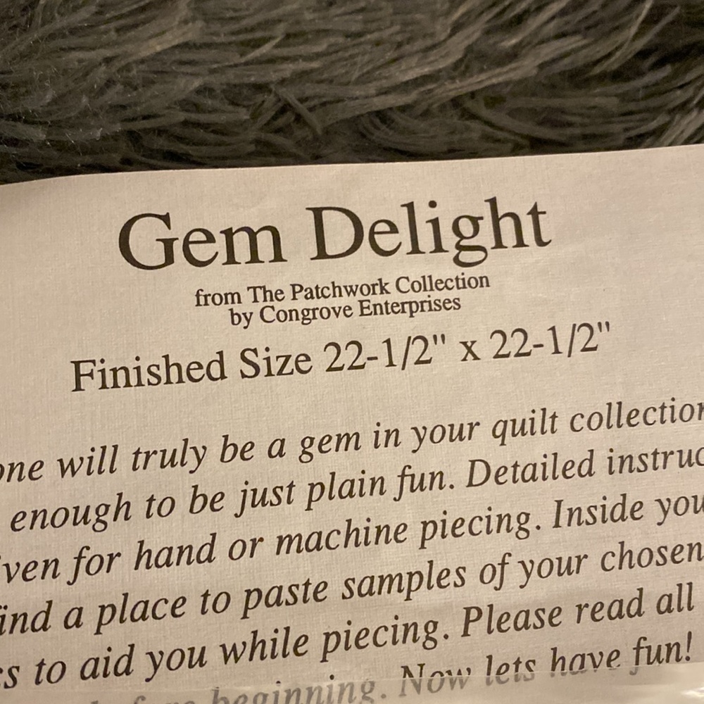Gem Delight patchwork wall hanging pattern - Picture 8 of 9